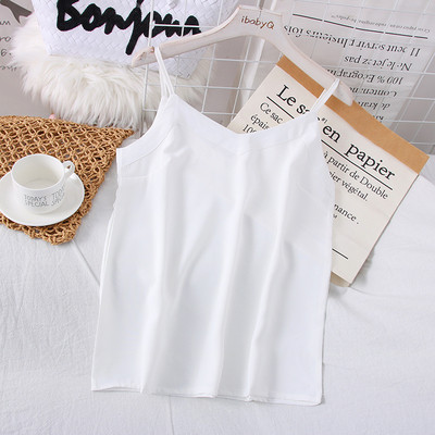 Moodne naiste topp õhukeste rihmade ja V-kaelusega