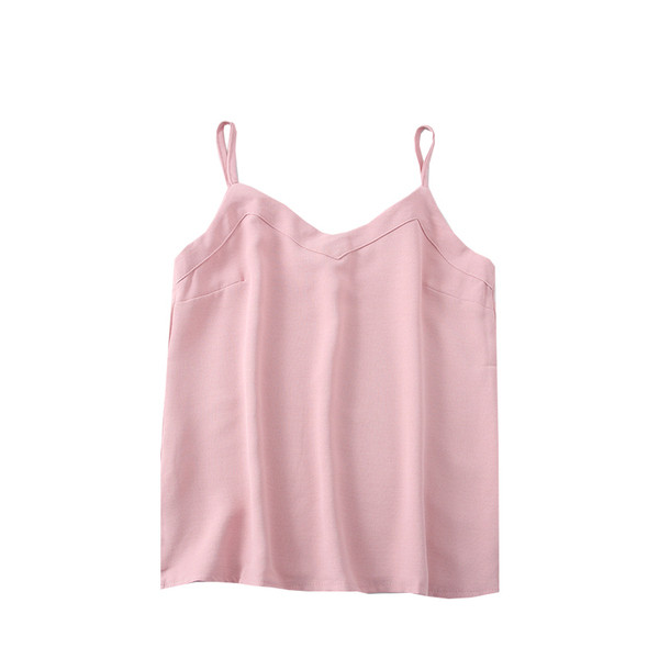 Moodne naiste topp õhukeste rihmade ja V-kaelusega