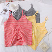 Peenikeste rihmadega ruuduline naiste topp