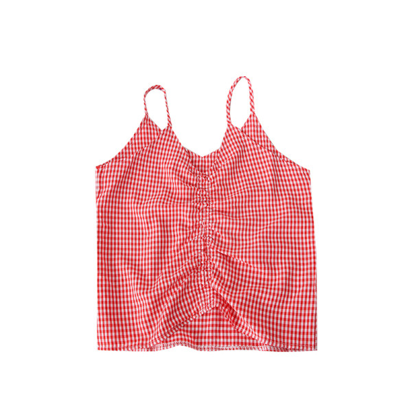 Peenikeste rihmadega ruuduline naiste topp