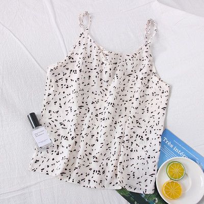 Uus mudel šifoonimustriga naiste topp