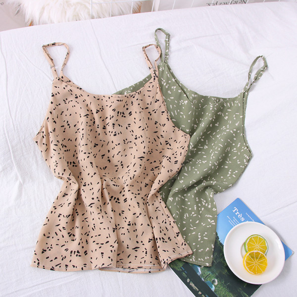 Uus mudel šifoonimustriga naiste topp