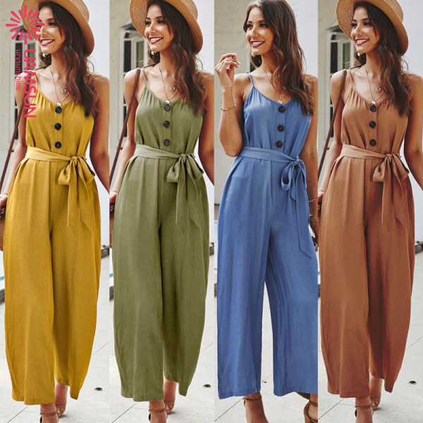 Casual naiste pikad kombinesoonid lai, õhukeste rihmadega mudel