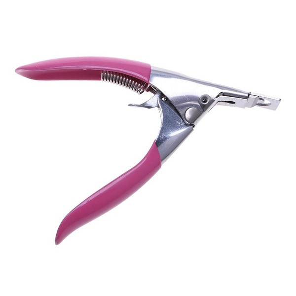 Розов инструмент за рязане на нокти в права и овална форма