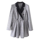 Moodne lühike naiste kombinesoon V-kaelusega ja nööpidega