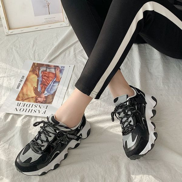 Αθλητικά casual γυναικεία παπούτσια με ψηλή πλατφόρμα