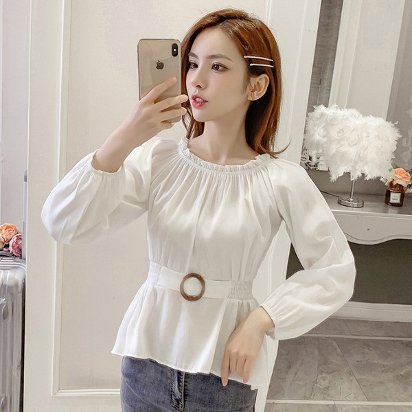 Γυναικεία μπλούζα με ελαστική ζώνη 