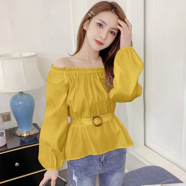 Γυναικεία μπλούζα με ελαστική ζώνη 