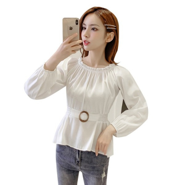 Γυναικεία μπλούζα με ελαστική ζώνη 