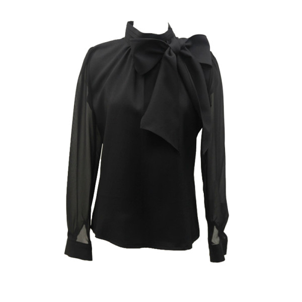 Modern női ing hosszú ujjal és szalaggal