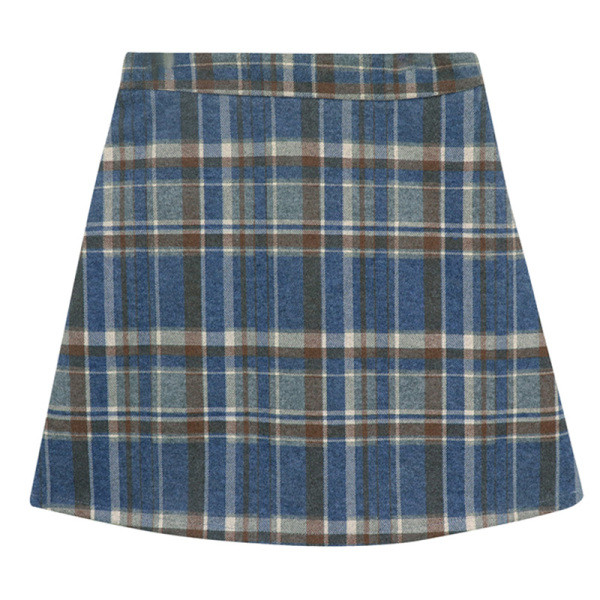 Lühike kõrge vöökohaga ruuduline seelik