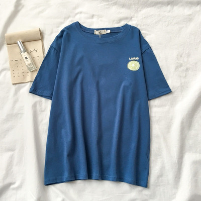 Alkalmi női póló rövid ujjal és rátéttel