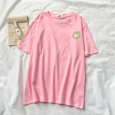 Alkalmi női póló rövid ujjal és rátéttel