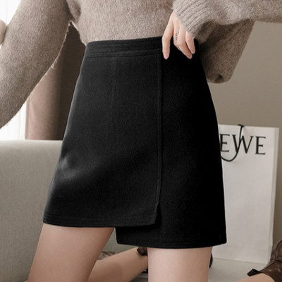 Asümmeetriline kõrge vöökohaga naiste seelik