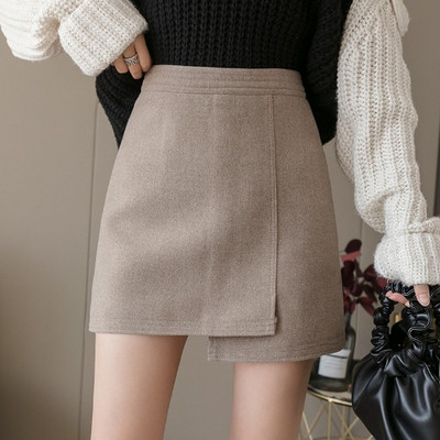 Asümmeetriline kõrge vöökohaga naiste seelik