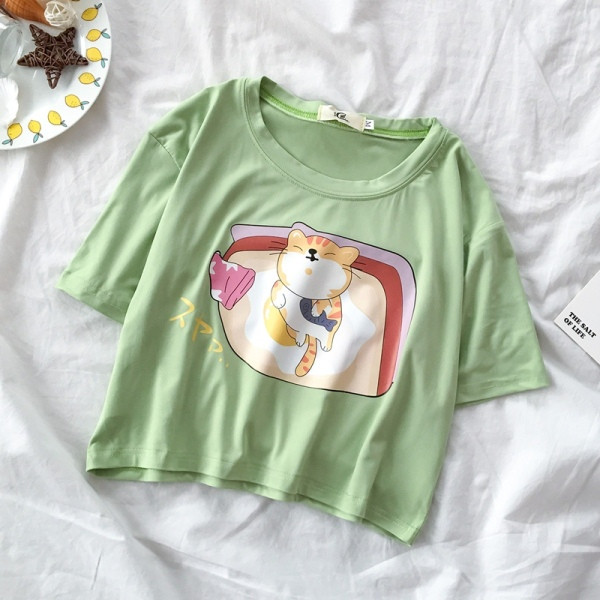 Modern női póló ovális nyakkivágással és rátéttel