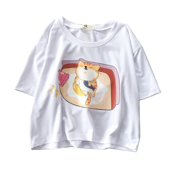 Modern női póló ovális nyakkivágással és rátéttel