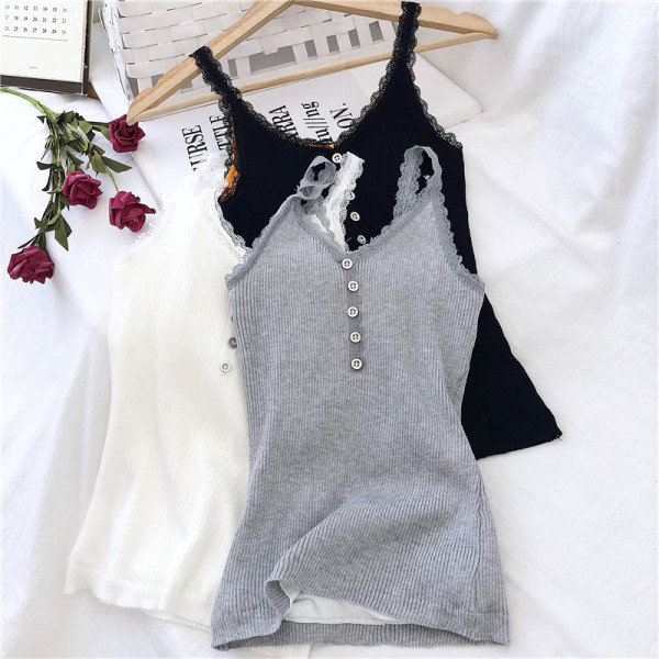 Kolmes värvitoonis nööpidega naiste vabaaja topp