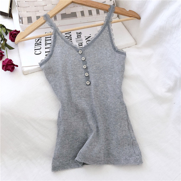 Kolmes värvitoonis nööpidega naiste vabaaja topp