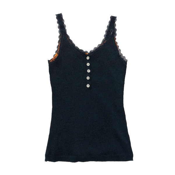 Kolmes värvitoonis nööpidega naiste vabaaja topp