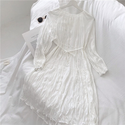 Női alkalmi ruha három színben, ovális nyakkivágással