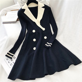 Alkalmi női ruha három színben, hosszú ujjú modell