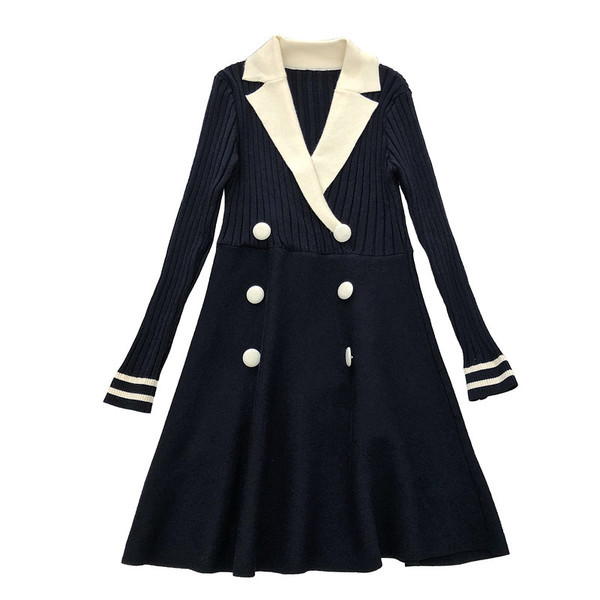 Alkalmi női ruha három színben, hosszú ujjú modell