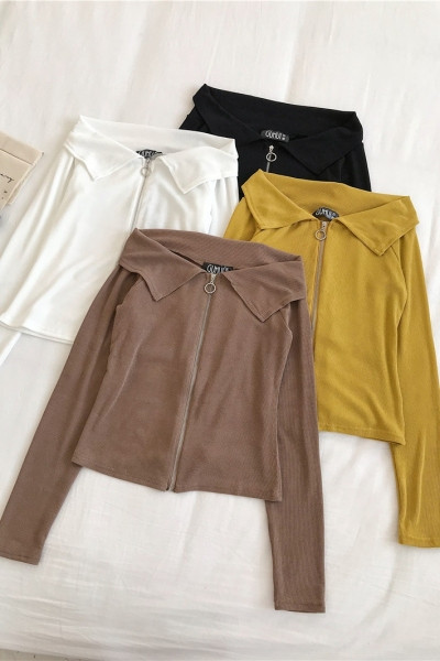 Naiste moodne neljas värvitoonis kinnitusega dressipluus