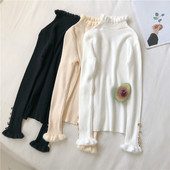 Γυναικεία κομψή μπλούζα  σε τρία χρώματα με ημί - ψηλο κολάρο