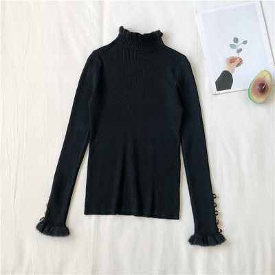 Γυναικεία κομψή μπλούζα  σε τρία χρώματα με ημί - ψηλο κολάρο