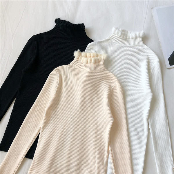 Γυναικεία κομψή μπλούζα  σε τρία χρώματα με ημί - ψηλο κολάρο