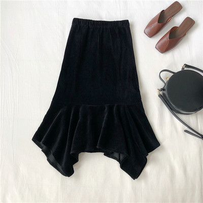 Női alkalmi szoknya három színben gumírozott derékkal