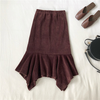 Női alkalmi szoknya három színben gumírozott derékkal