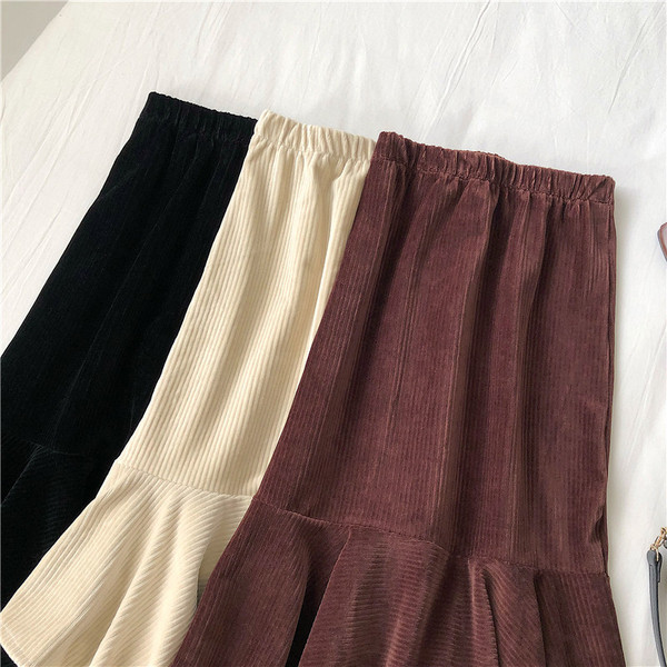 Női alkalmi szoknya három színben gumírozott derékkal