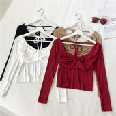 Naiste vabaaja lipsudega pluus neljas värvitoonis