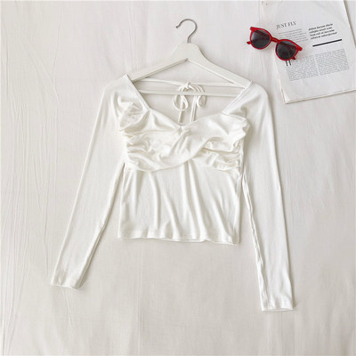 Naiste vabaaja lipsudega pluus neljas värvitoonis