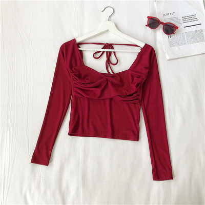 Naiste vabaaja lipsudega pluus neljas värvitoonis