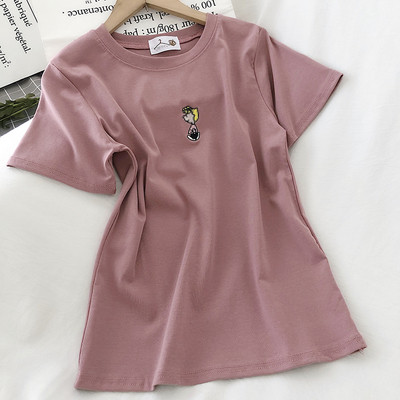 Női alkalmi blúz több színben, hímzéssel, ovális nyakkivágással