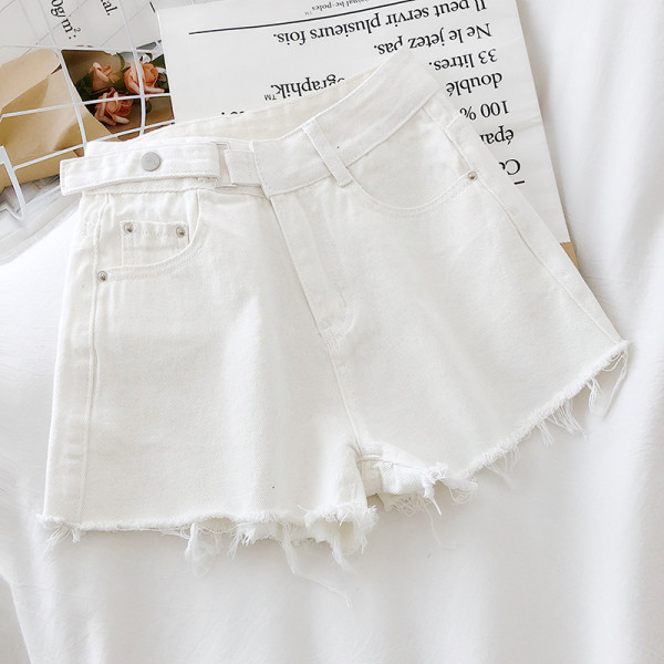 Kahes värvitoonis rebenenud motiividega naiste vabaaja lühikesed püksid