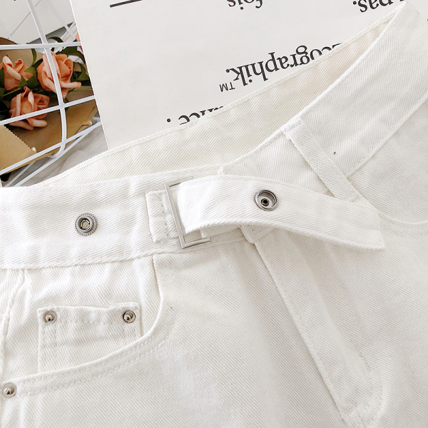 Kahes värvitoonis rebenenud motiividega naiste vabaaja lühikesed püksid