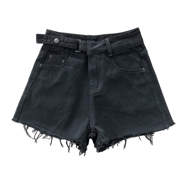 Kahes värvitoonis rebenenud motiividega naiste vabaaja lühikesed püksid