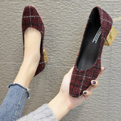 Νέο μοντέλο γυναικεία παπούτσια στρογγυλεμένο μοντέλο με χαμηλό τακούνι