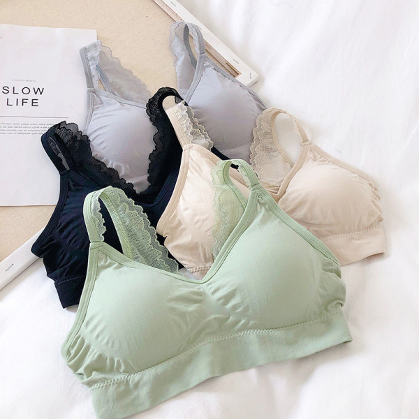 Női rövid melltartó négy színben, csipkével