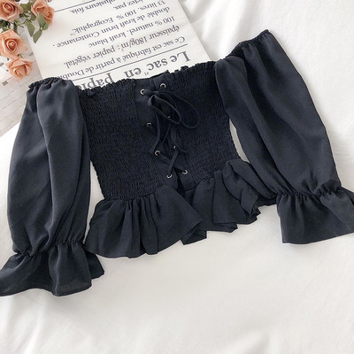 Aktuelna ženska kratka bluza na veze u četiri boje