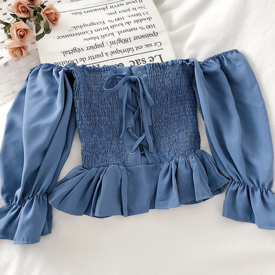 Aktuelna ženska kratka bluza na veze u četiri boje