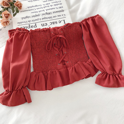 Aktuelna ženska kratka bluza na veze u četiri boje