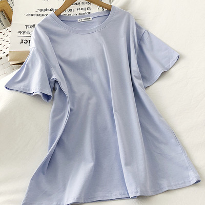 Naiste vabaaja lühikeste varrukatega pluus tavaline mudel