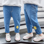 Casual παιδκά τζιν  για κορίτσια με εφαρμογές και τσέπες