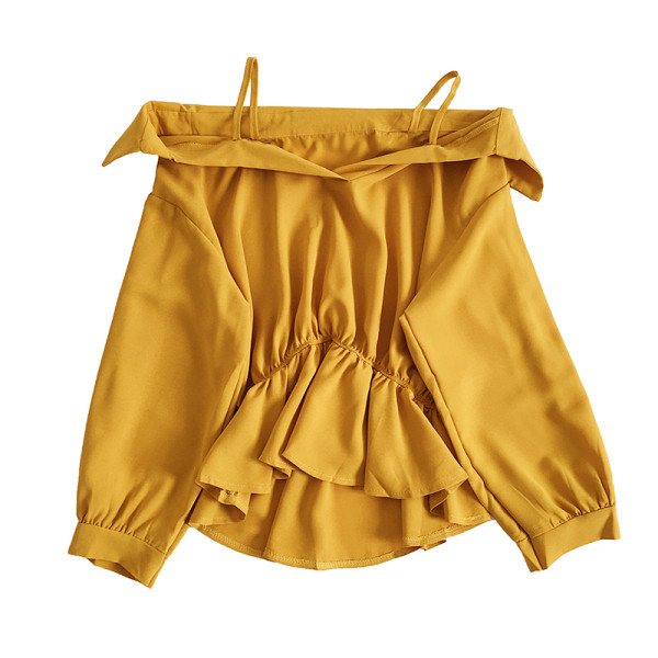 Modern női blúz több színben, pántokkal és hosszú ujjal