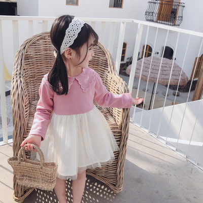 Stílusos gyerekruha hosszú ujjal és ovális nyakkivágással